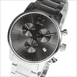 Calvin Klein City Chronograph Black Dial Silver Steel Strap Watch for Men - K2G27143 Authentic Buy Shop Now