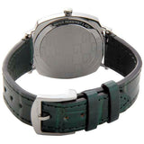 Gucci Grip Quartz Silver Dial Green Leather Strap Watch For Women - YA157404 Authentic Buy Shop Now
