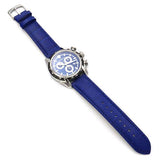 Versace V-Ray Chronograph Quartz Blue Dial Blue Leather Strap Watch for Men - VE2I00721 Authentic Buy Shop Now