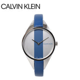 Calvin Klein Rebel Blue Silver Dial Blue Leather Strap Watch for Women - K8P231V6 Authentic Buy Shop Now