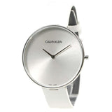 Calvin Klein Full Moon White Dial White Leather Strap Watch for Women - K8Y231L6 Authentic Buy Shop Now