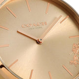 Coach Perry Rose Gold Dial Pink Leather Strap Watch for Women - 14503332-C Authentic Buy Shop Now