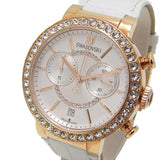 Swarovski Citra Sphere Chrono White Dial White Leather Strap Watch for Women - 5080602 Authentic Buy Shop Now