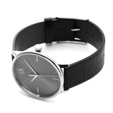 Calvin Klein Accent Black Dial Black Leather Strap Watch for Men - K2Y2X1C3 Authentic Buy Shop Now