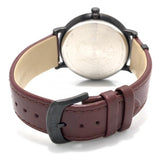Versace V-Circle Manifesto Black Dial Maroon Leather Strap Watch for Men - VBQ040017 Authentic Buy Shop Now