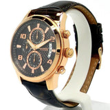Guess Exec Chronograph Brown Dial Brown Leather Strap Watch For Men - W0076G4 Authentic Buy Shop Now