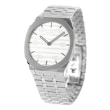 Gucci 25H Quartz Silver Dial Silver Steel Strap Unisex Watch - YA163407 Authentic Buy Shop Now
