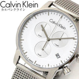 Calvin Klein City Chronograph White Dial Silver Mesh Bracelet Watch for Men - K2G27126 Authentic Buy Shop Now