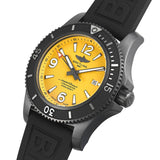 Breitling Superocean Automatic 46mm Yellow Dial Black Rubber Strap Watch for Men - M17368D71I1S1 Authentic Buy Shop Now