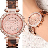Michael Kors Parker Rose Gold Dial Two Tone Steel Strap Watch for Women - MK5538 Authentic Buy Shop Now