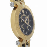 Versace V-Race Quartz Black Dial Gold Steel Strap Watch For Men - VEBV00519 Authentic Buy Shop Now