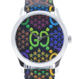 Gucci G Timeless Quartz Black Dial Black Leather Strap Watch For Women - YA1264146 Authentic Buy Shop Now