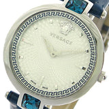 Versace Olympo Gleam White Dial Green Leather Strap Watch for Women - VAN020016 Authentic Buy Shop Now