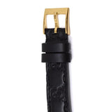 Gucci G Timeless Quartz Black Dial Black Leather Strap Watch For Women - YA126581A Authentic Buy Shop Now