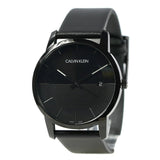 Calvin Klein City Quartz Black Dial Black Leather Strap Watch for Men - K2G2G4C1 Authentic Buy Shop Now