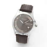 Gucci G Timeless Quartz Brown Dial Brown Rubber Strap Watch For Men - YA126403 Authentic Buy Shop Now