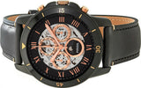 Fossil Grant Sport Automatic Skeleton Black Dial Black Leather Strap Watch for Men - ME3138 Authentic Buy Shop Now