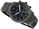 Fossil Goodwin Chrono Analog Black Dial Grey Steel Strap Watch for Men - FS5518 Authentic Buy Shop Now