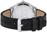 Tommy Hilfiger Spencer Skeleton Black Dial Black Leather Strap Watch for Men - 1791641 Authentic Buy Shop Now