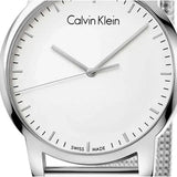Calvin Klein City Chronograph White Dial Silver Mesh Bracelet Watch for Men - K2G2G126 Authentic Buy Shop Now