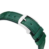 Gucci Grip Quartz Silver Dial Green Leather Strap Watch For Women - YA157404 Authentic Buy Shop Now