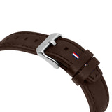 Tommy Hilfiger Austin Grey Dial Brown Leather Strap Watch for Men - 1791637 Authentic Buy Shop Now