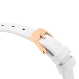 Swarovski Crystalline Aura Silver Dial White Leather Strap Watch for Women - 5519453 Authentic Buy Shop Now