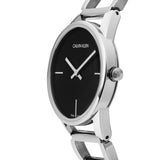 Calvin Klein Stately Black Dial Silver Steel Strap Watch for Women - K3G23121 Authentic Buy Shop Now