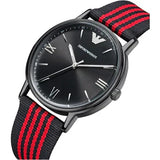 Emporio Armani Kappa Black Dial Two Tone NATO Strap Watch For Men - AR11015 Authentic Buy Shop Now