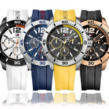Tommy Hilfiger Nolan Multi Function White Dial White Rubber Strap Watch for Men - 1791146 Authentic Buy Shop Now