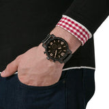 Fossil Nate Chrongraph Ion Plated Black Dial Black Steel Strap Watch for Men - JR1356 Authentic Buy Shop Now