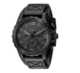 Fossil Nate Chronograph Black Dial Black Leather Strap Watch for Men - JR1510 Authentic Buy Shop Now