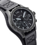 Fossil Nate Chronograph Black Dial Black Leather Strap Watch for Men - JR1510 Authentic Buy Shop Now