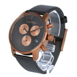 Calvin Klein City Chronograph Black Dial Black Leather Strap Watch for Men - K2G17TC1 Authentic Buy Shop Now