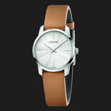 Calvin Klein City Silver Dial Orange Leather Strap Watch for Women - K2G231G6 Authentic Buy Shop Now