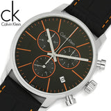 Calvin Klein City Chronograph Black Dial Black Leather Strap Watch for Men - K2G271C1 Authentic Buy Shop Now
