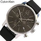 Calvin Klein City Chronograph Black Dial Black Leather Strap Watch for Men - K2G271C3 Authentic Buy Shop Now
