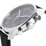 Calvin Klein City Chronograph Black Dial Black Leather Strap Watch for Men - K2G271C3 Authentic Buy Shop Now