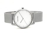 Calvin Klein City Chronograph White Dial Silver Mesh Bracelet Watch for Men - K2G2G126 Authentic Buy Shop Now