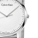 Calvin Klein City Chronograph White Dial Silver Mesh Bracelet Watch for Men - K2G2G126 Authentic Buy Shop Now