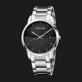 Calvin Klein City Black Dial Silver Steel Strap Watch for Men - K2G2G14C Authentic Buy Shop Now