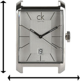 Calvin Klein Window White Dial White Leather Strap Watch for Men - K2M21120 Authentic Buy Shop Now