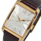 Calvin Klein Window White Dial Brown Leather Strap Watch for Women - K2M23620 Authentic Buy Shop Now