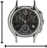 Calvin Klein Skirt Chronograph Black Dial Black Leather Strap Watch for Men - K2U291C1 Authentic Buy Shop Now
