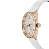 Calvin Klein Accent Silver Dial White Leather Strap Watch for Women - K2Y216K6 Authentic Buy Shop Now
