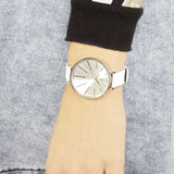 Calvin Klein Equal White Dial White Leather Strap Watch for Women - K3E231L6 Authentic Buy Shop Now