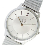 Calvin Klein Minimal Silver Dial Silver Mesh Bracelet Watch for Men - K3M21126 Authentic Buy Shop Now