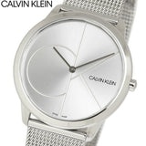 Calvin Klein Minimal Silver Dial Silver Mesh Bracelet Watch for Men - K3M2112Z Authentic Buy Shop Now