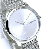 Calvin Klein Minimal Silver Dial Silver Mesh Bracelet Watch for Men - K3M2112Z Authentic Buy Shop Now