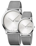 Calvin Klein Minimal White Dial Silver Mesh Bracelet Watch for Women - K3M231Y6 Authentic Buy Shop Now
